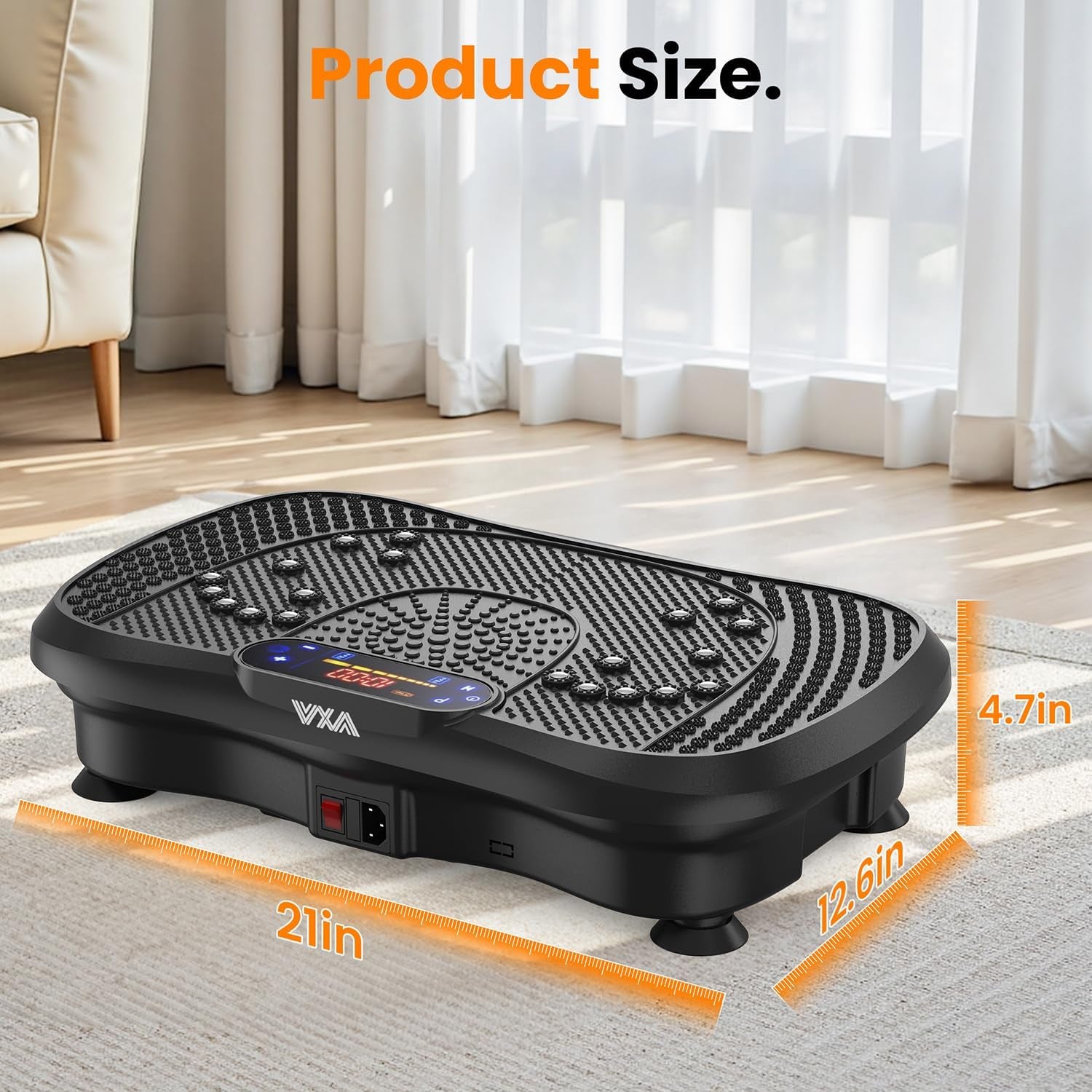 Vibration Plate Fitness Platform Exercise Machine Vibrating Lymphatic Drainage Shaking Full Body Shaker Workout Vibrate Stand Shake Board Sport Gym for Weight Loss Fat Burner for Women Men