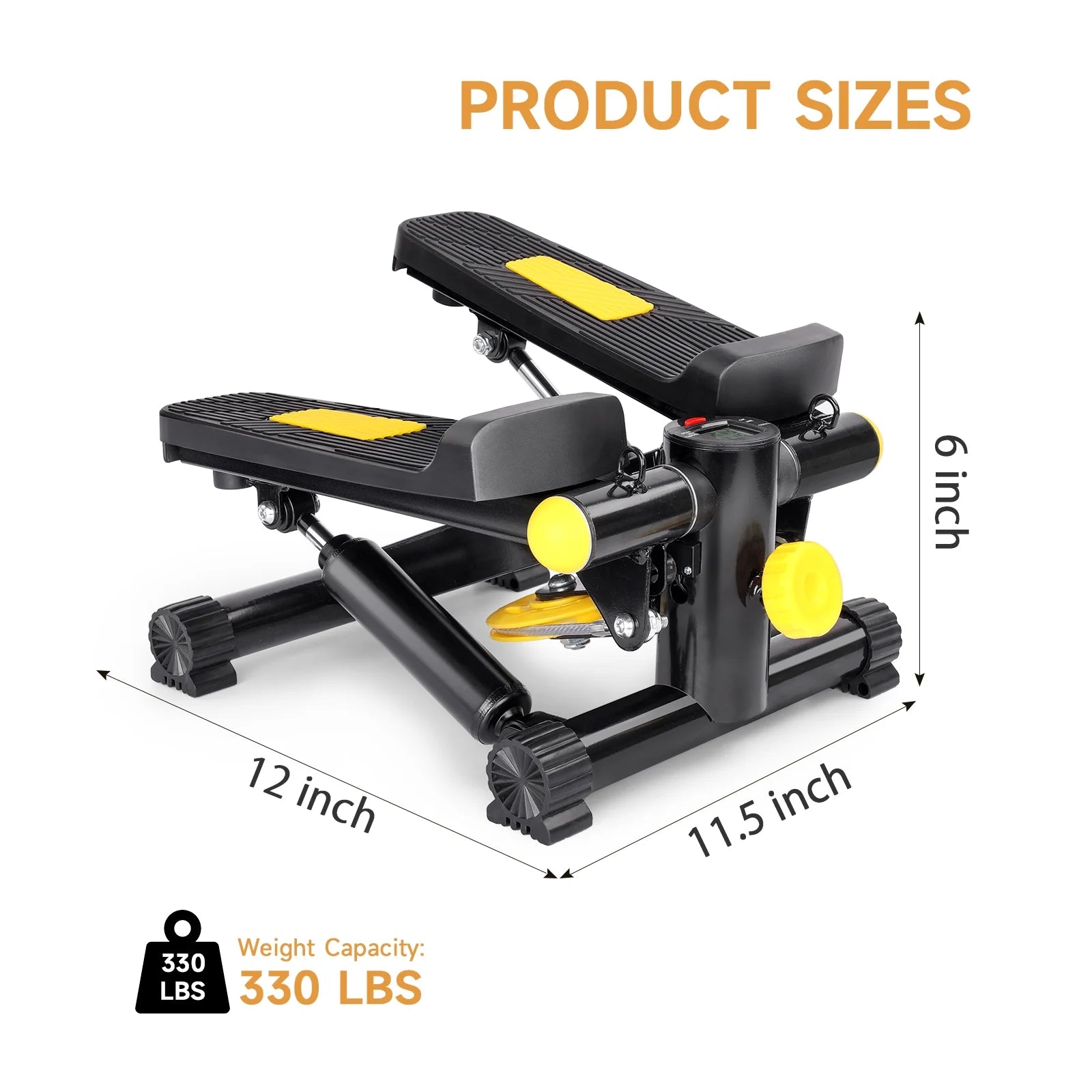 Stair Stepper for Exercises, Mini Stair Stepper , Digital Monitor, Adjustable Stride Height for Low-Impact Cardio Suitable for Full Body Workout