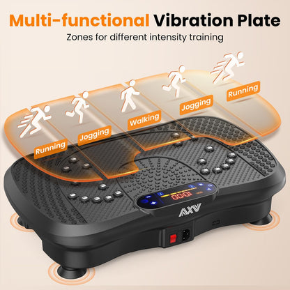Vibration Plate Fitness Platform Exercise Machine Vibrating Lymphatic Drainage Shaking Full Body Shaker Workout Vibrate Stand Shake Board Sport Gym for Weight Loss Fat Burner for Women Men