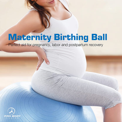 Yoga Ball - Fresh Colors Exercise Ball for Stability, Pregnancy, Workout & Physical Therapy