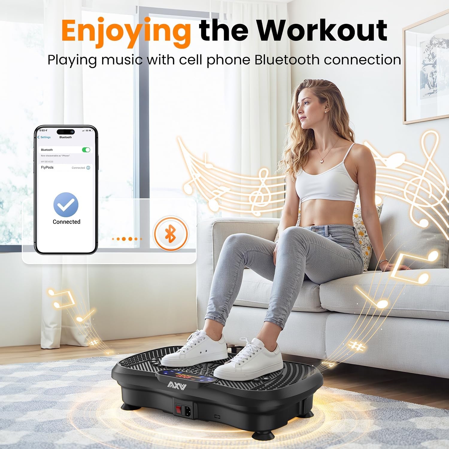 Vibration Plate Fitness Platform Exercise Machine Vibrating Lymphatic Drainage Shaking Full Body Shaker Workout Vibrate Stand Shake Board Sport Gym for Weight Loss Fat Burner for Women Men
