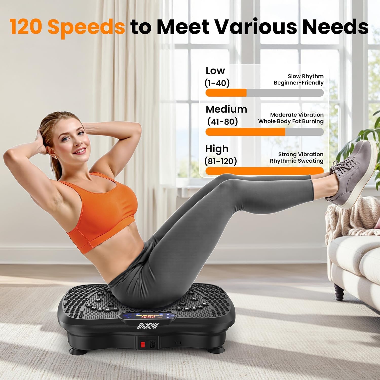 Vibration Plate Fitness Platform Exercise Machine Vibrating Lymphatic Drainage Shaking Full Body Shaker Workout Vibrate Stand Shake Board Sport Gym for Weight Loss Fat Burner for Women Men